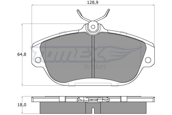 TOMEX BRAKES stabdžių trinkelių rinkinys, diskinis stabdys TX 14-01